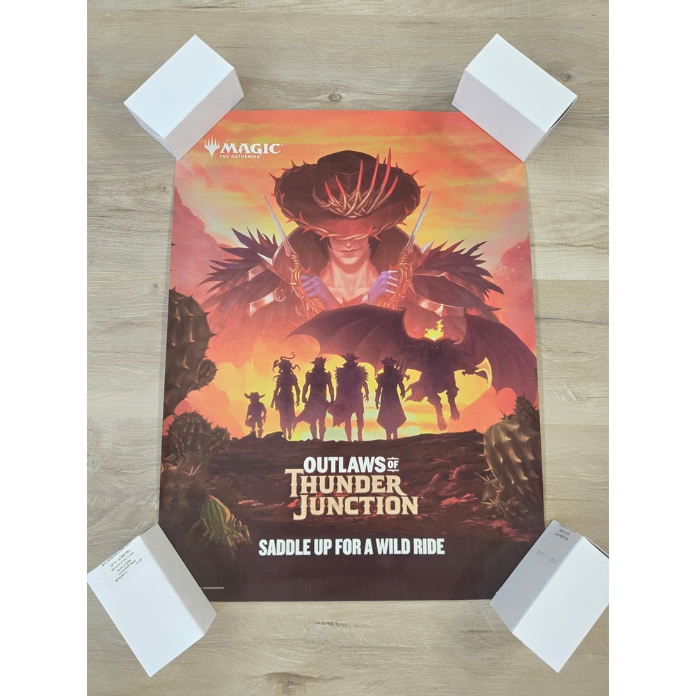 Magic The Gathering Outlaws of Thunder Junction Promo Poster MTG Art 24x18 FOIL
